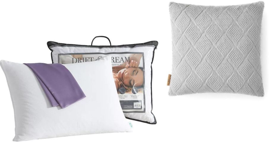 Stock image of a Drift & Dreams Pillow and Koolaburra by Ugg Throw Pillow