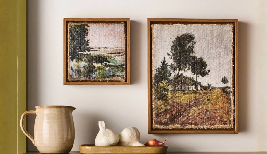 2 piece landscape wall are set