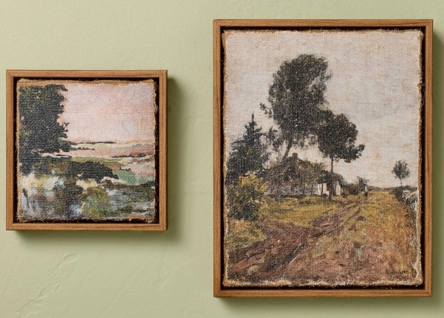 2 piece landscape wall are set