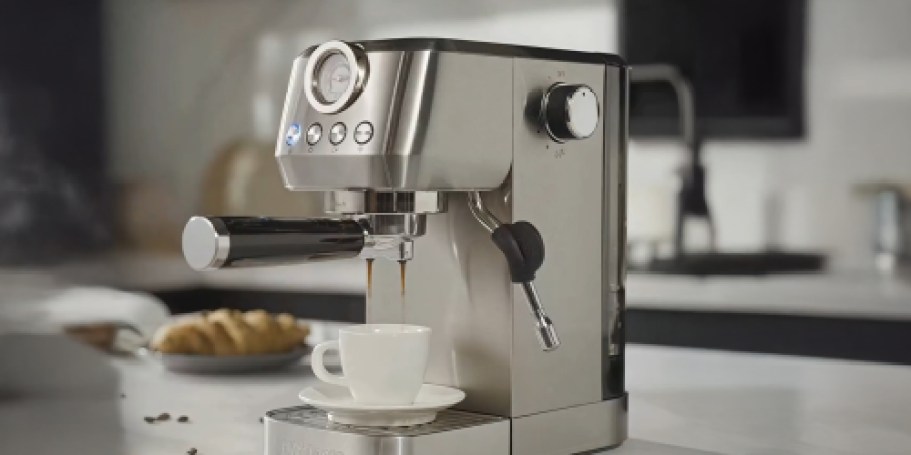Espresso Machine w/ Milk Frother Steam Wand Just $123.99 Shipped on Amazon