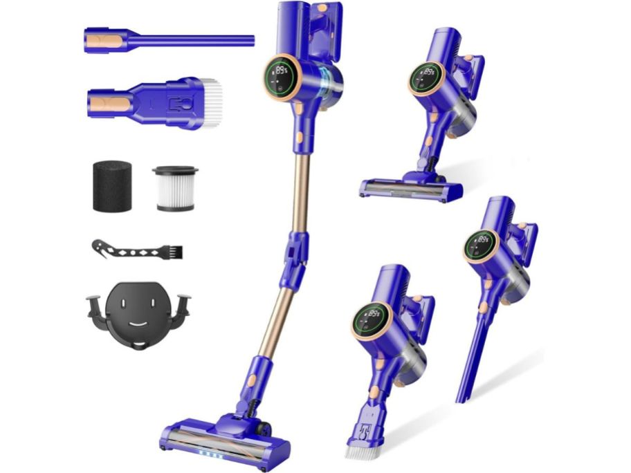 MHRMHR Cordless Vacuum Cleaner with all the items it includes