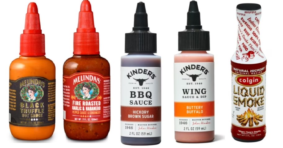 Mini Melinda's and kinders barbecue sauces