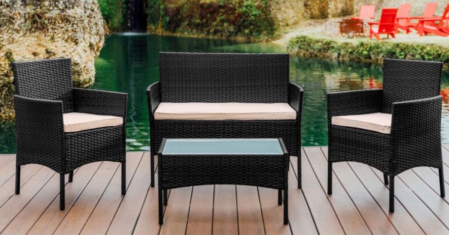 Up to 75% Off Wayfair Outdoor Furniture | 4-Person Conversation Set Just $162 Shipped