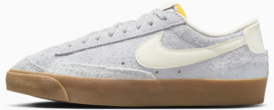 grey suede nike sneaker