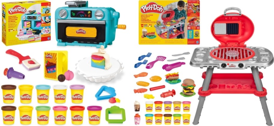 play doh cake playset and grill playset