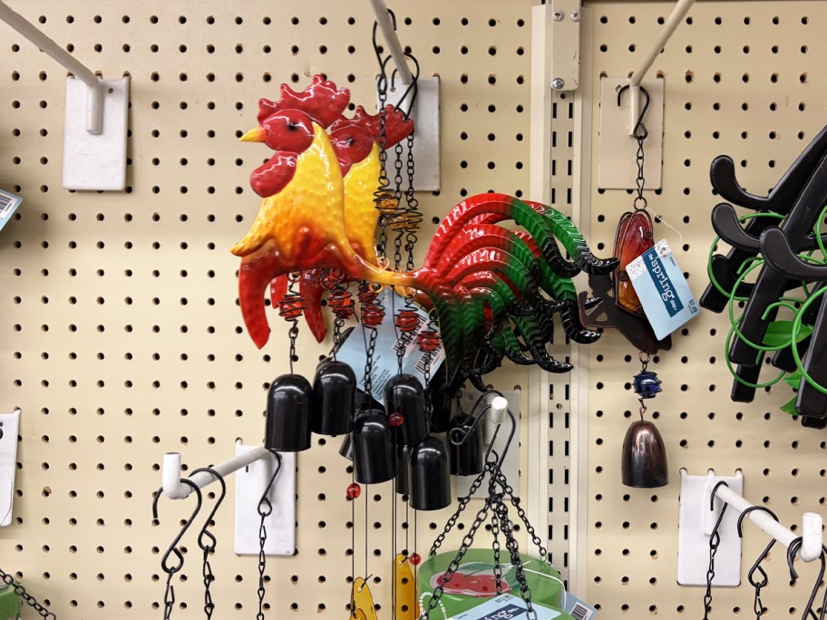 Rooster Bell Mobile on store display wall