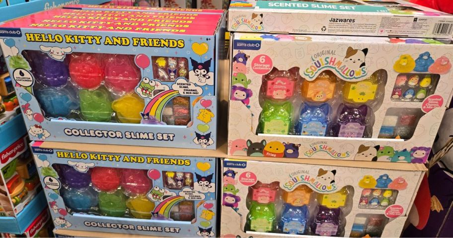 Hello Kitty and Squishmallows Slime Sets at Sam's Club