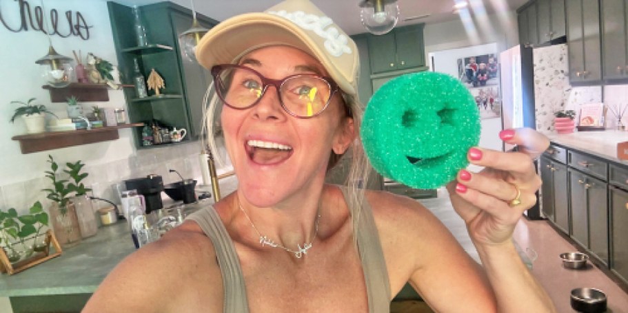 Smiley Face Sponges 6-Pack Only $4.99 on Amazon (Scrub Daddy Alternative!)