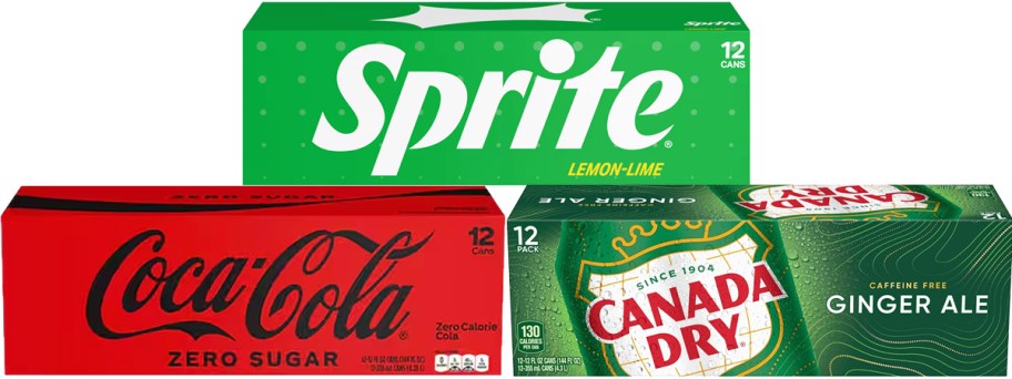 Cases of Sprite, Coca-Cola and Dried Soda in Canada