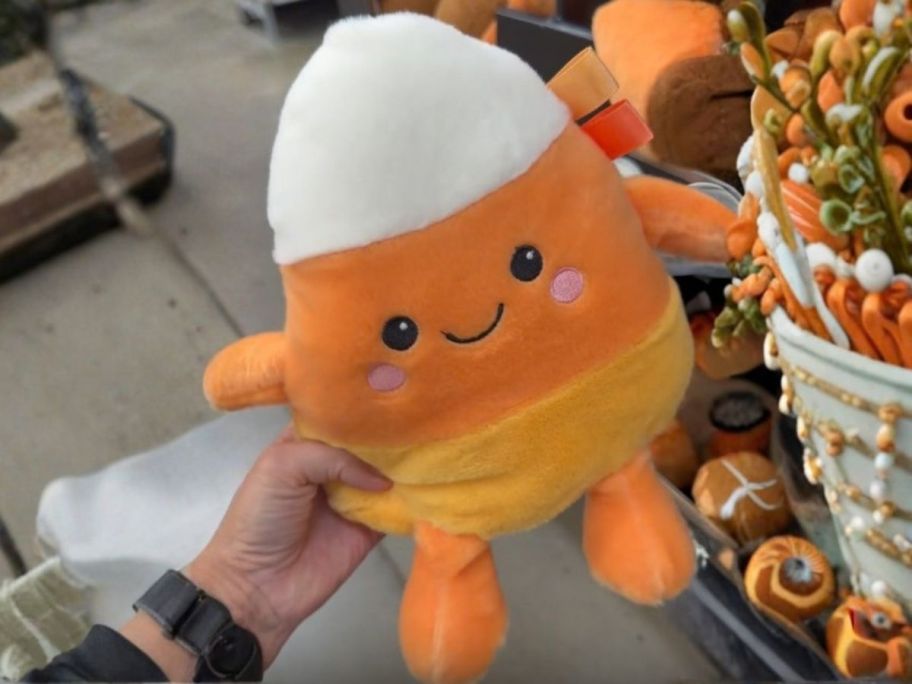 Spark Create Imagine Candy Corn Plush in hand in store