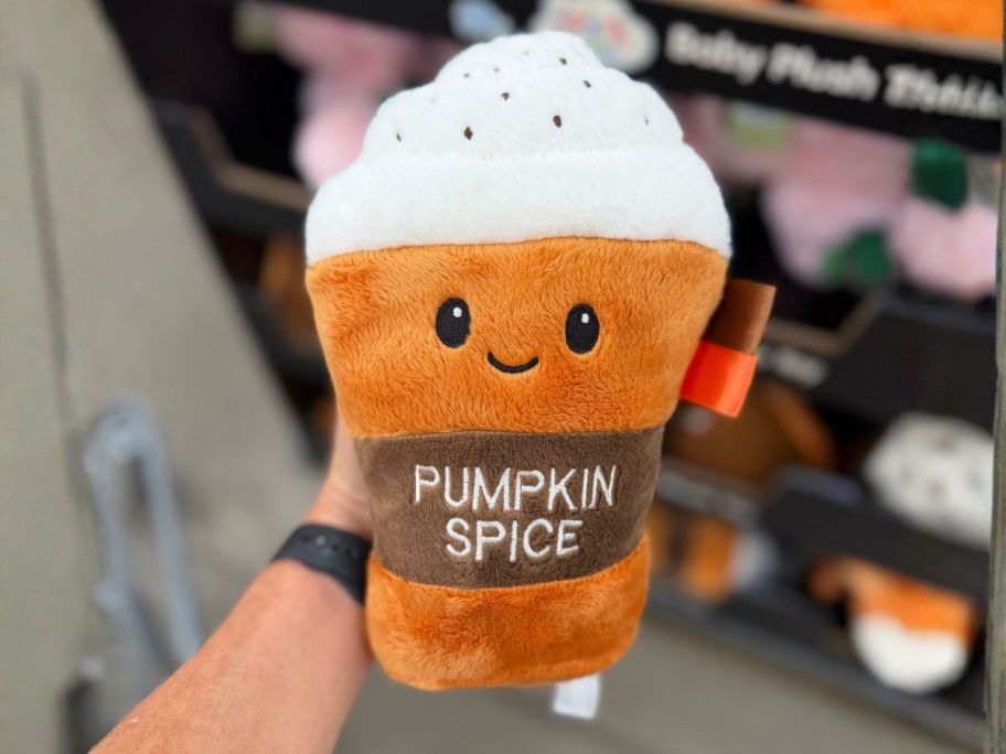 Spark Create Imagine Latte Plush in hand in store