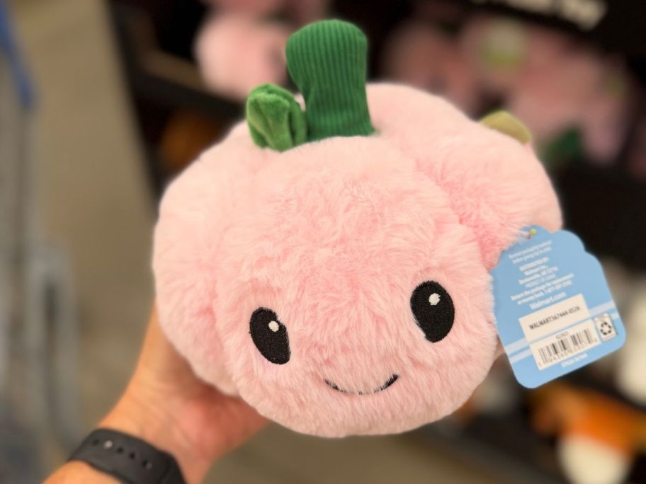 Spark Create Imagine Pink Pumpkin Plush in hand in store