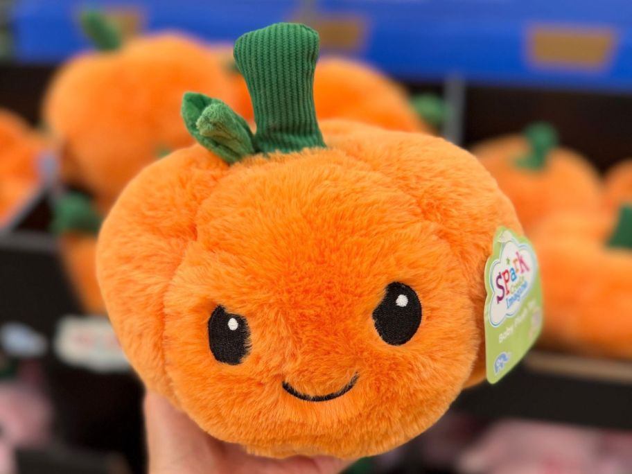 Spark Create Imagine Pumpkin Plush in hand in store