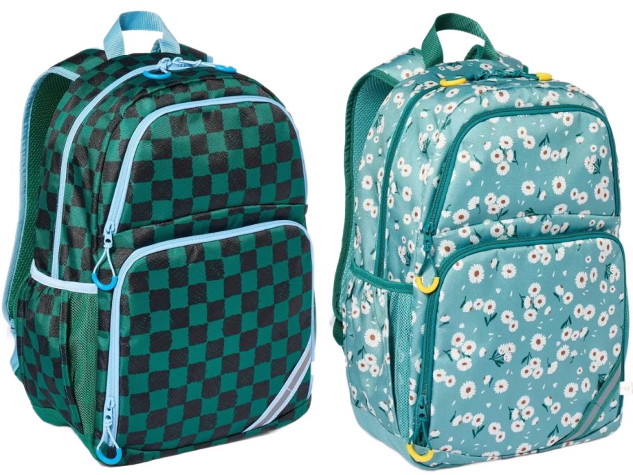 Stock images of two Cat & Jack Kids backpacks