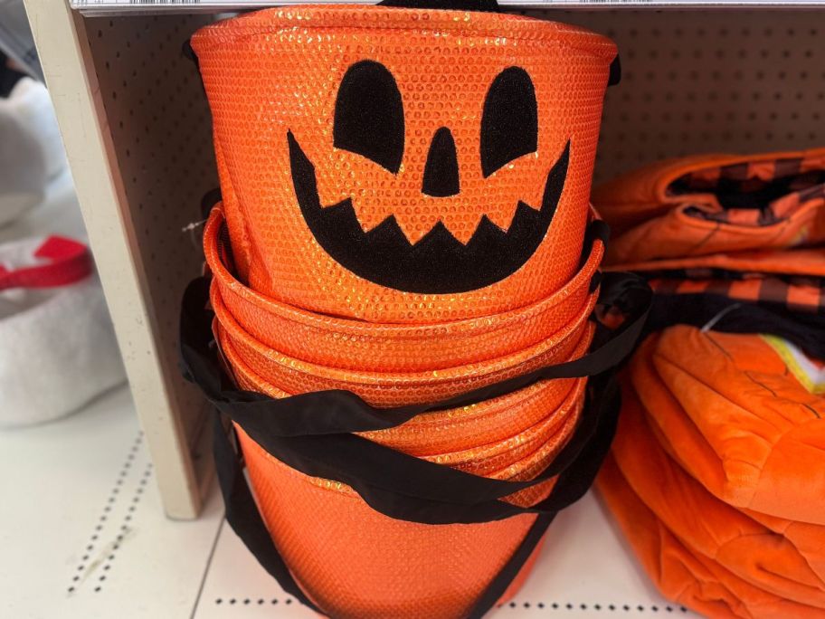 Hyde & EEK! Boutique Sequin Pumpkin Halloween Trick or Treat Basket