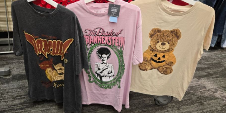 NEW Target Women’s Halloween & Fall Graphic Tees from $15