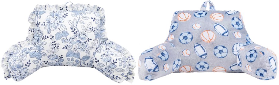 floral print and sports printed backrest pillows