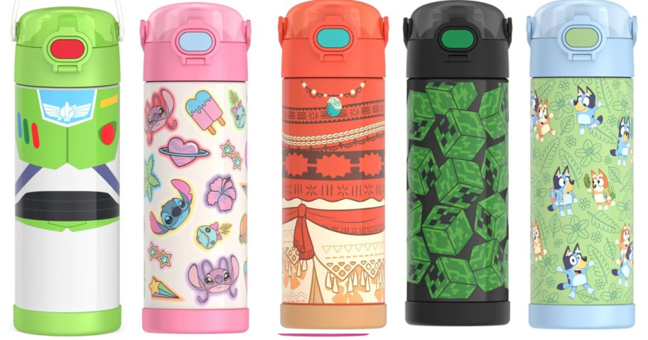 Thermos funtainers in different themes