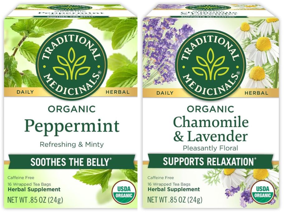 Traditional Medicinals Tea Peppermint & Chamomile