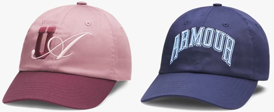 pink and blue under armour hats