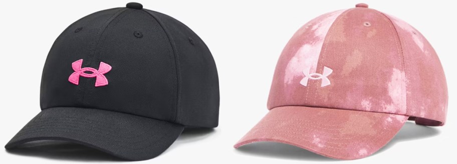 black and pink under armour hats