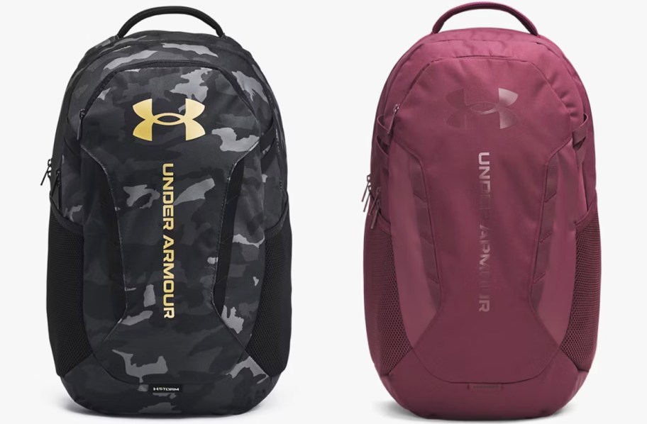 black and maroon under armour backpacks