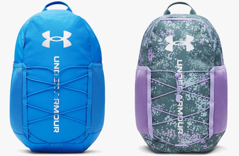 blue and purple under armour backpacks