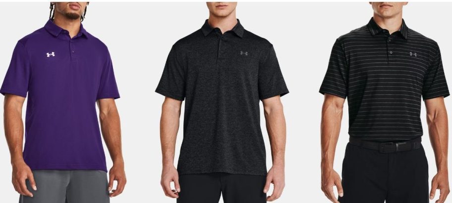 Stock images of 3 Men's Under Armour Polo Shirts