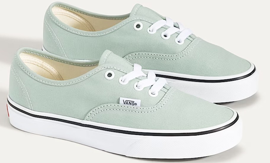 pair of mint green sneakers