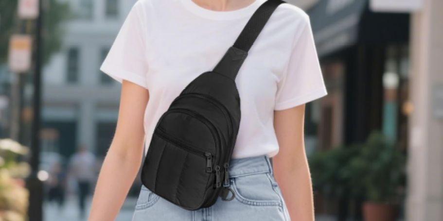 Quilted Puffer Sling Bags from $9.59 on Amazon (Perfect for Travel!)