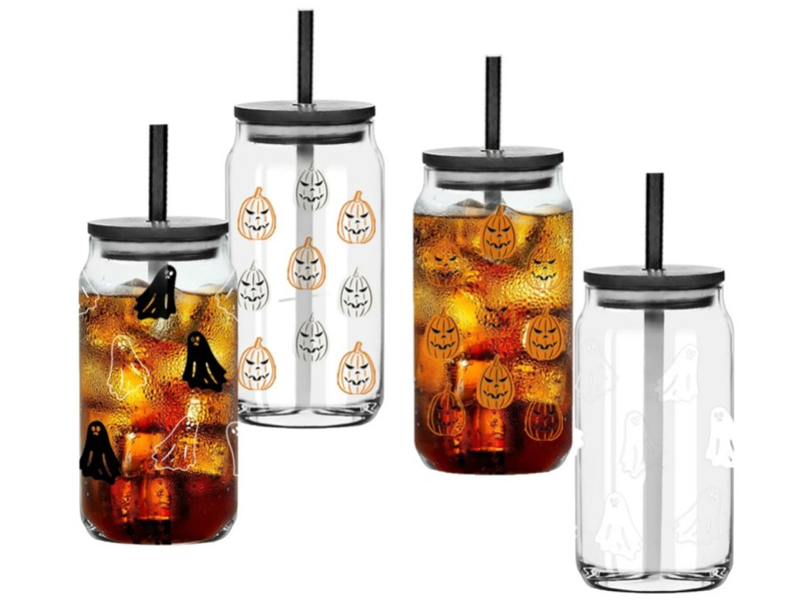 Way to Celebrate Halloween 20oz Color Changing Sipper Glass 4-Pack