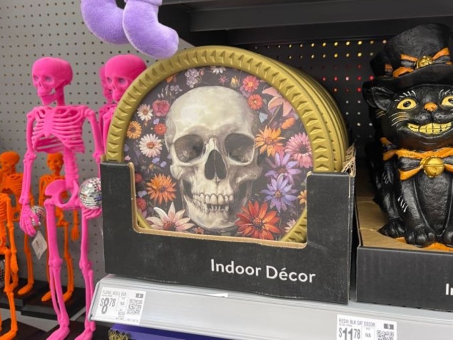 Way To Celebrate Floral Skull Art on store shelf