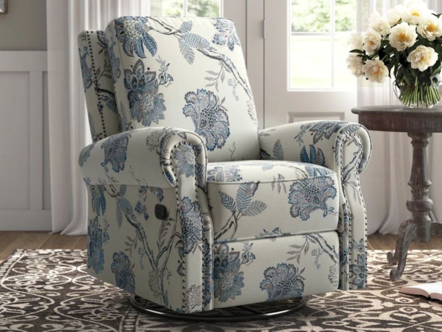 Lark Manor Adella Rocking Swivel Nursery Recliner