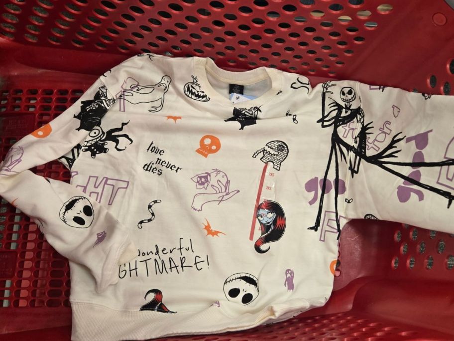 Women's Nightmare Scribbles Fleece Graphic Sweatshirt