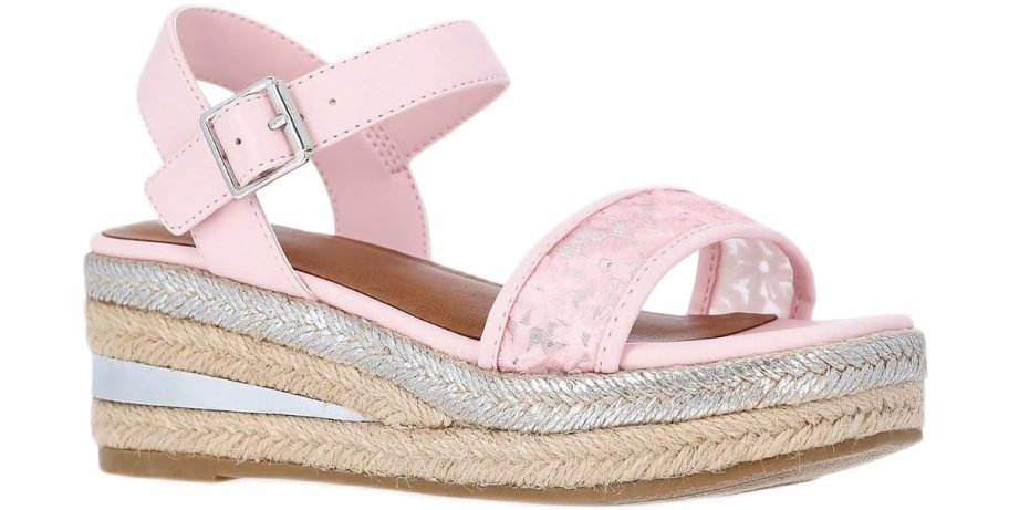Wonder Nation Girls Buckle Texture Wedges