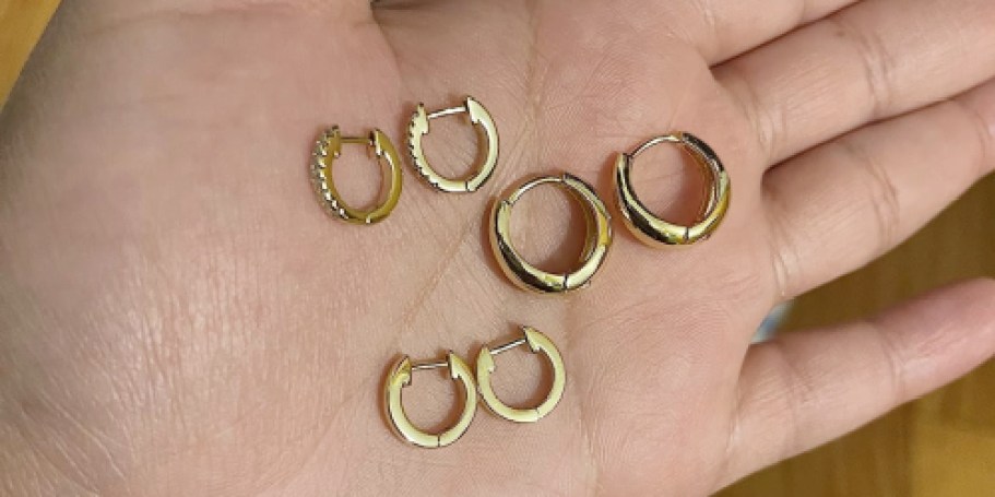 14K Gold Plated Earring Sets from $3.99 on Amazon