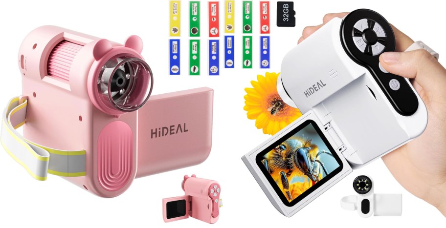 pink and white microscopes