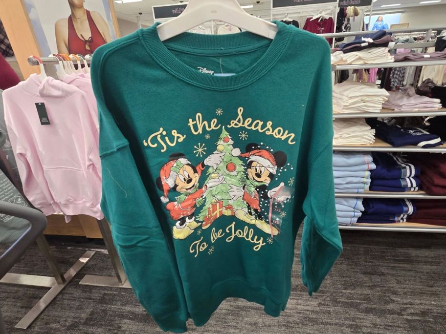 Mickey Women's Tis' the Season Graphic Sweatshirt in store