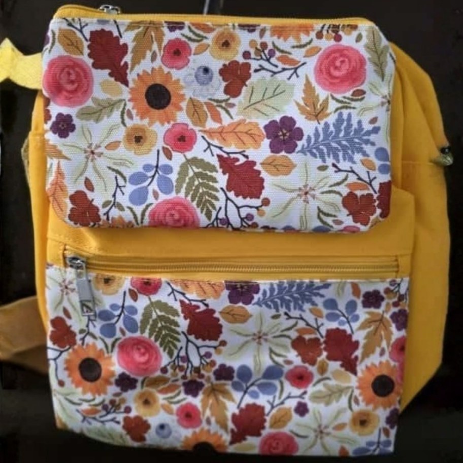 girls floral print crossbody bag and pouch 