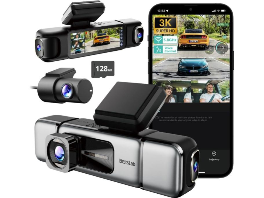 dash cam with all the bells and whistles displayed