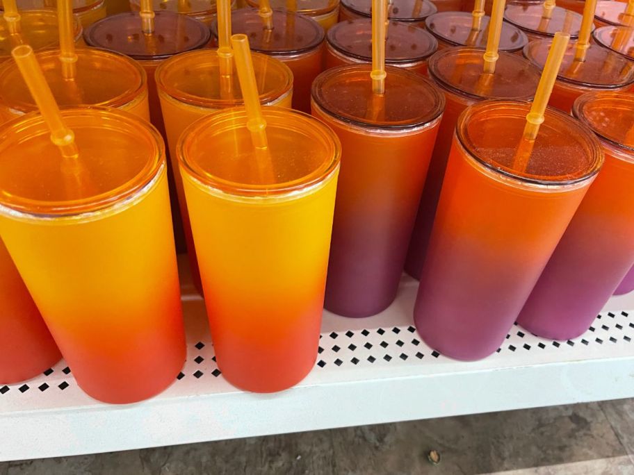 Fall Ombre Tumbler with Autumn Colors on shelf in store