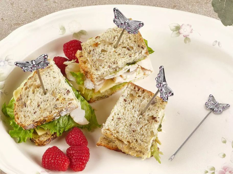 Dolly Parton 4-Piece Metal Butterfly Pick Set in sandwich pieces