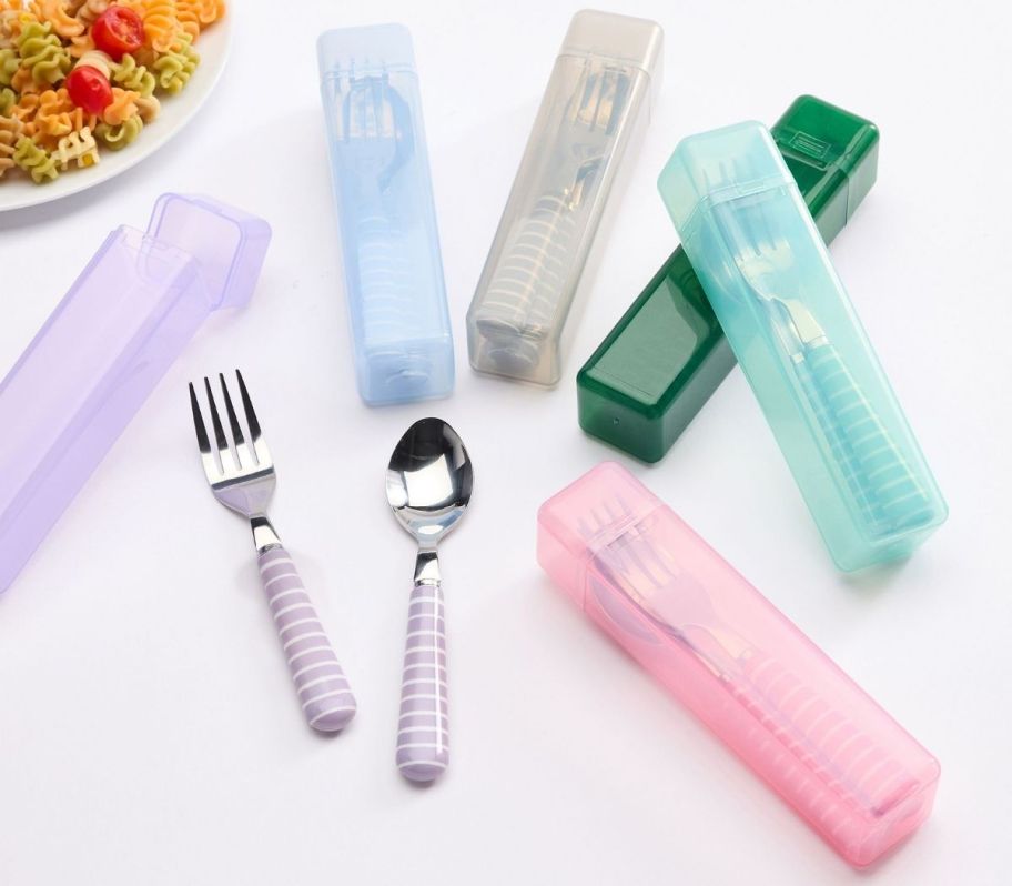 6 sets of lunch box eating utensils