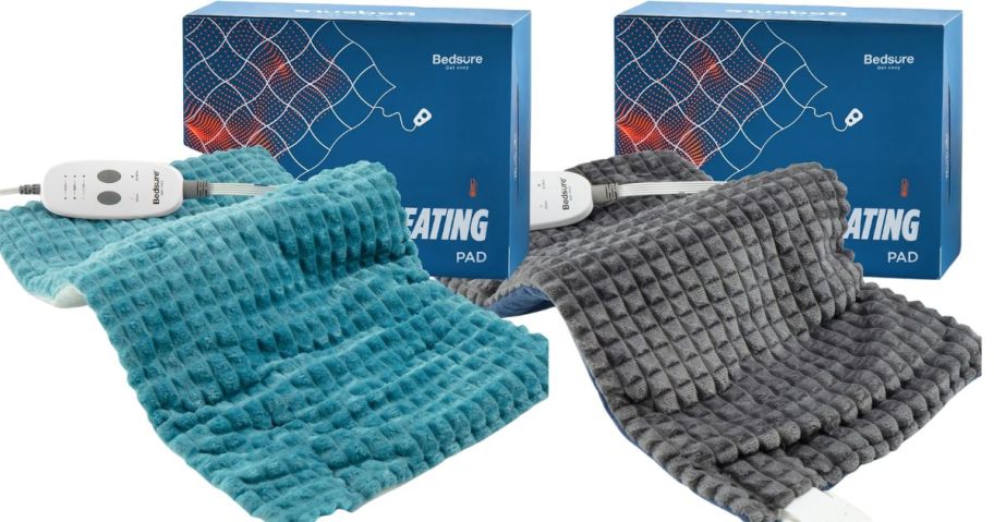 teal and gray heating pads