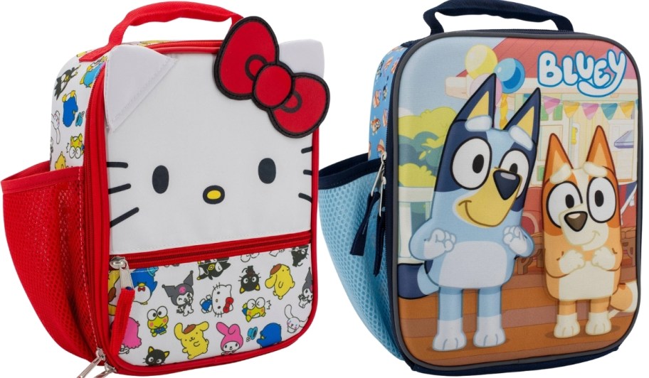 hello kitty ad blue lunch bags