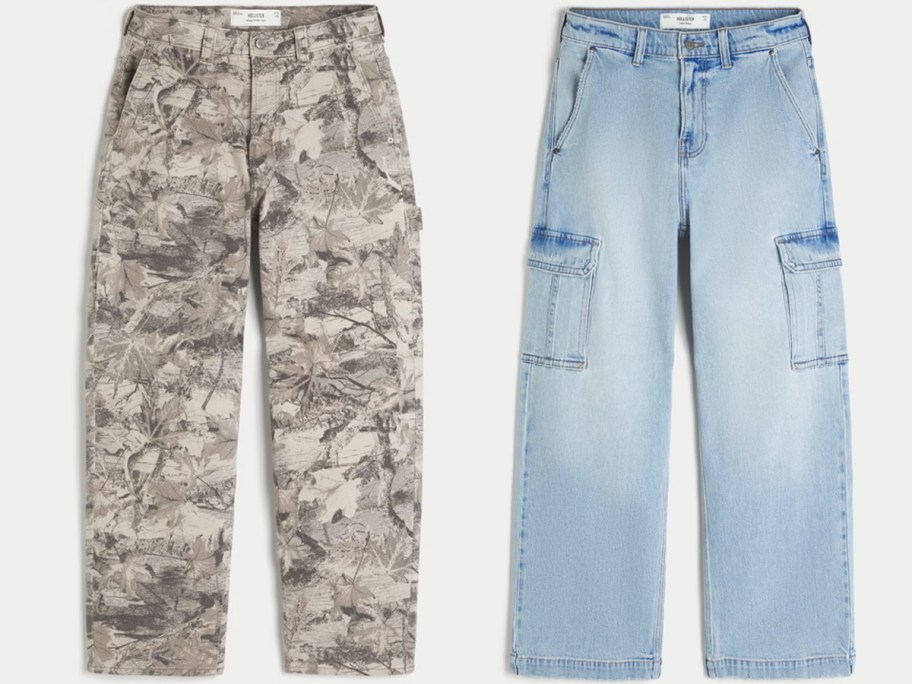 camo and blue mens jeans 