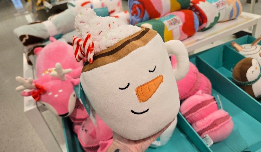 hot cocoa mini pillowfort throw pillow