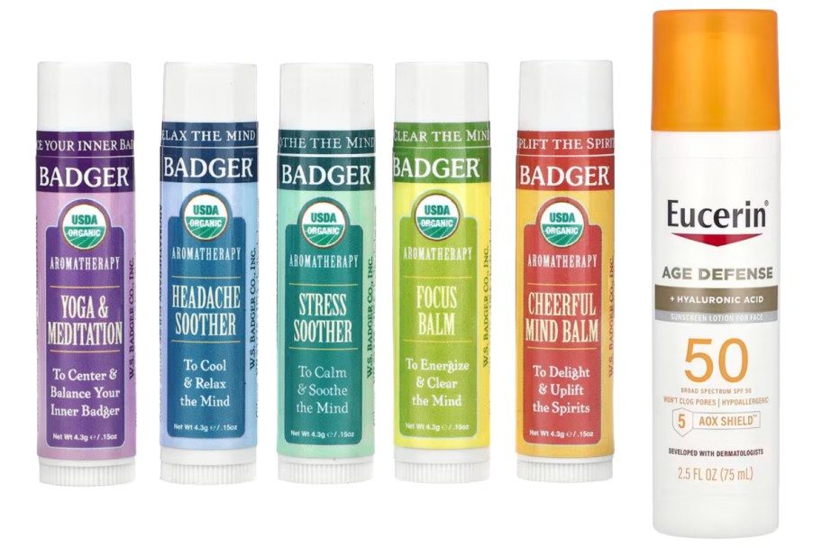 aroma therapy 5 pack and sunscreen