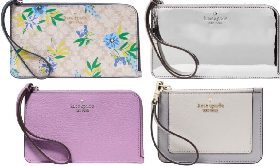 4 kate spade wristlets in 4 different styles