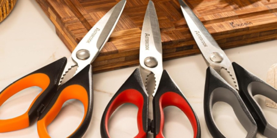 Metal Kitchen Shears 3-Pack Only $9.99 on Amazon (Reg. $17)